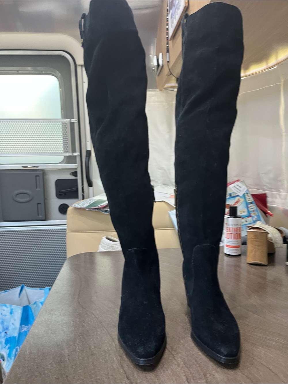 Michael Kors Black Over-the-Knee Suede Boots